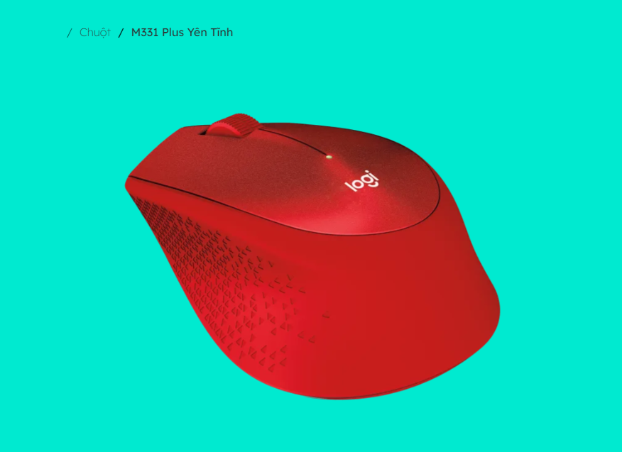 Chuột quang không dây Logitech M331(Đỏ) Chính Hãng