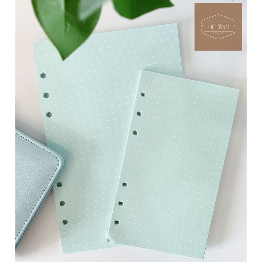 [HCM]Giấy refill màu ruột sổ Planner 6 lỗ A5A6 40 tờ