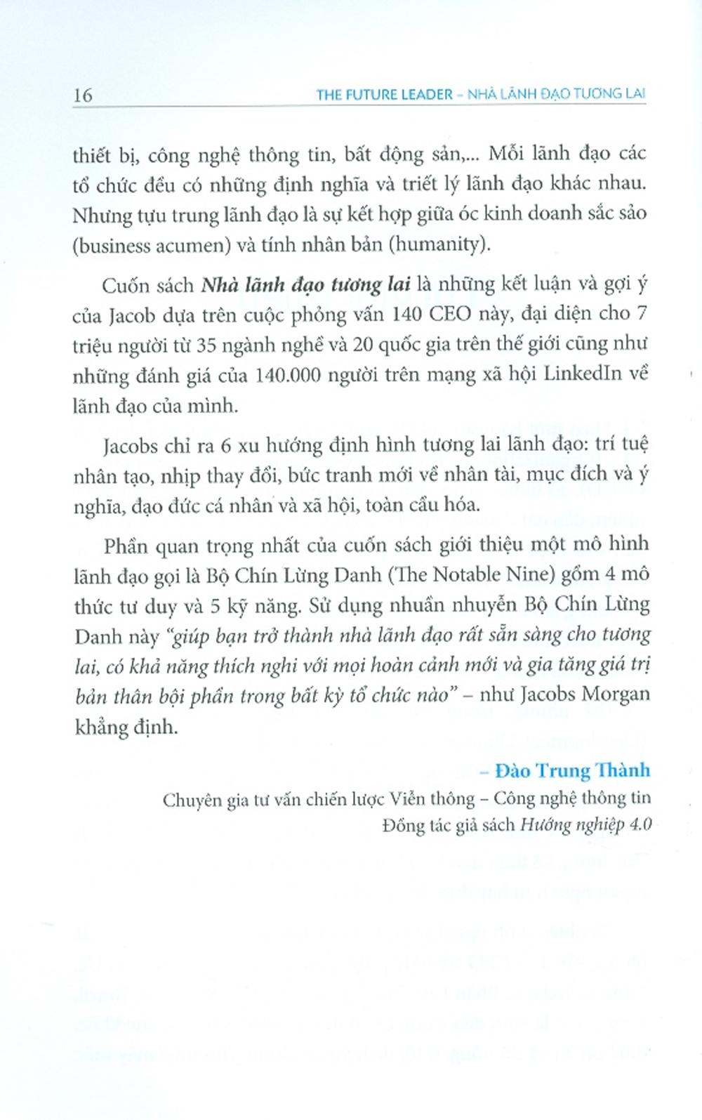 Nhà Lãnh Đạo Tương Lai - The Future Leader (Bìa Cứng)