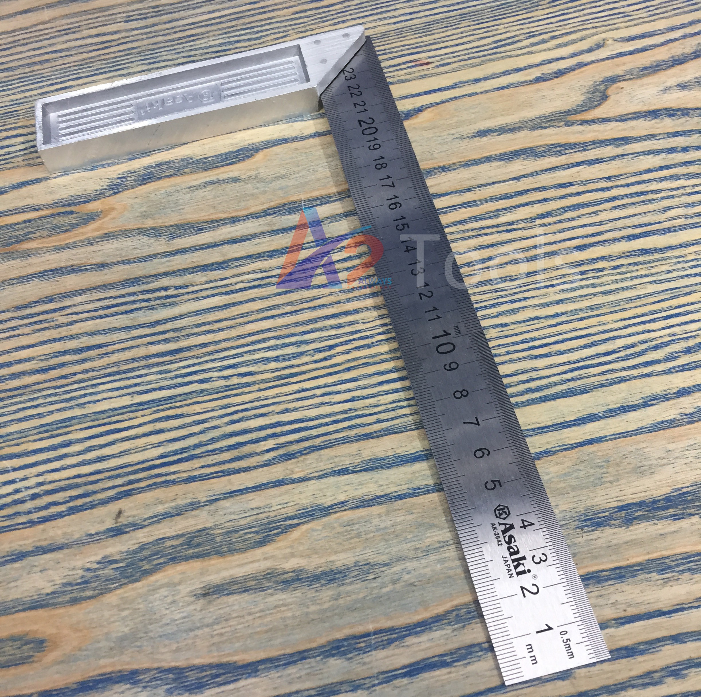 Thước Eke mộc 250mm Asaki AK-2642