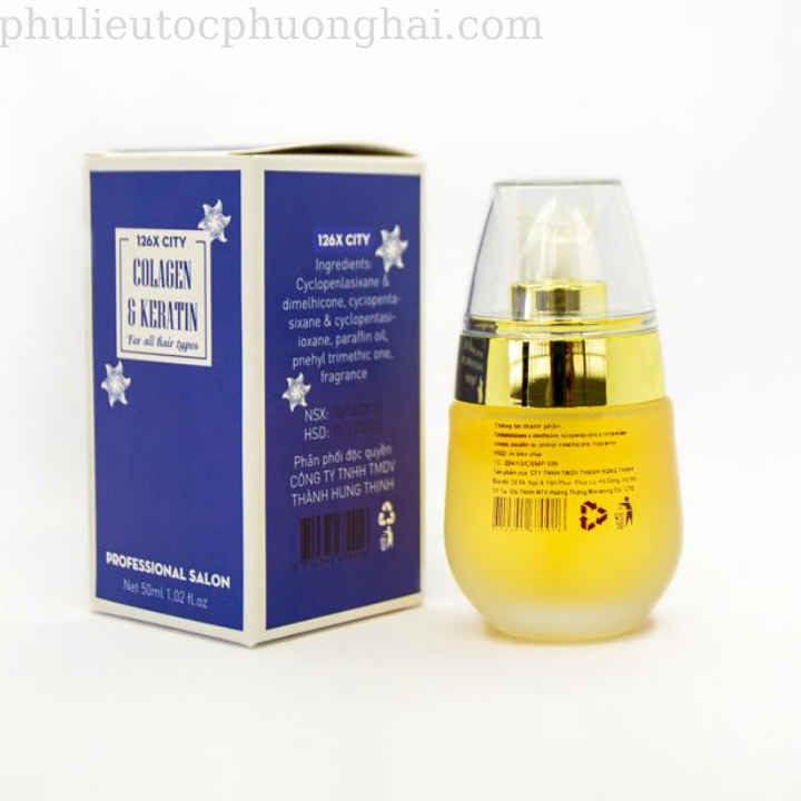 Tinh Dầu Bóng Tóc 126 City – Phục Hồi Hư Tổn, Bóng Mượt Tự Nhiên, Không Bết Dính – Dưỡng Tóc Suôn Mượt