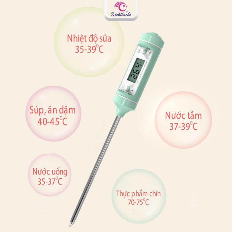 Que đo nhiệt độ sữa KICHILACHI