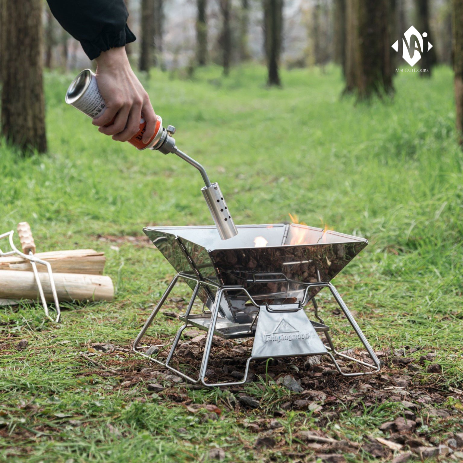 Bếp Nướng Than Hoa Dã Ngoại Gấp Gọn Campingmoon MT-2