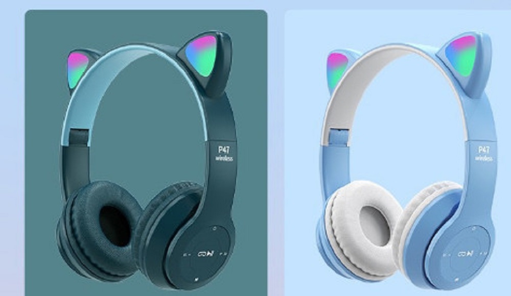 Tai Nghe Mèo Bluetooth P47M, Tai Mèo Dễ Thương, BH 1 tháng