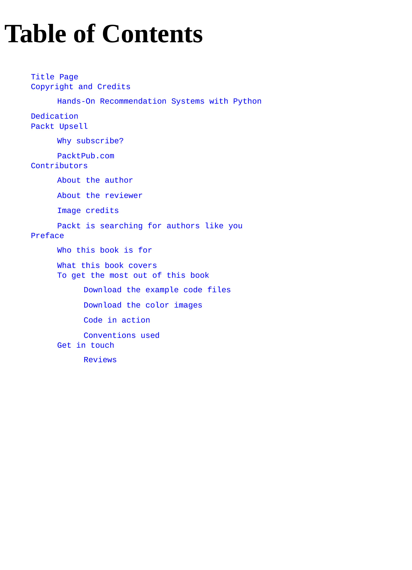 Hands-On Recommendation Systems with Python