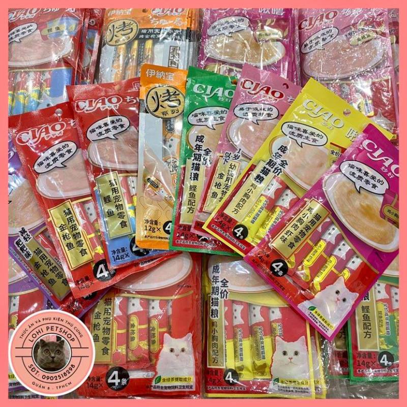 Combo 10 gói súp thưởng ciao cho mèo mix vị