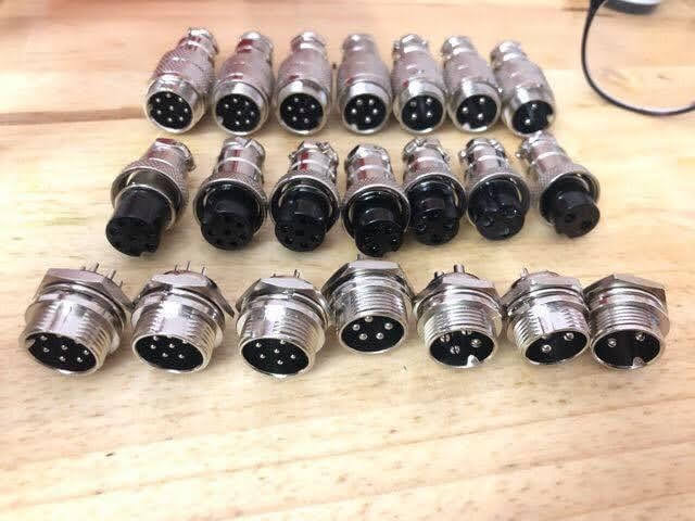 Bộ đầu nối chui cắm và cổng cắm jack GX 16 jack điện ,tín hiệu 2 ,3,4,5,6,7,8... nhiều chân (ảnh thật)- giá bán 1 chiếc