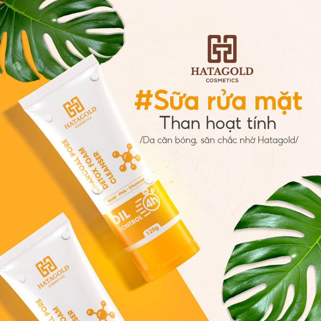 SỮA RỬA MẶT HATAGOLD THẢI ĐỘC THAN HOẠT TÍNH 120g