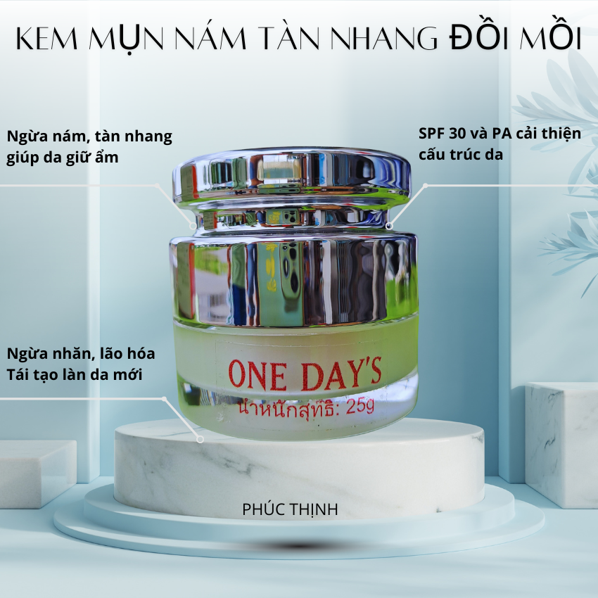 COmbo kem Trắng Da và Kem Nám ONE DAYS ( Thái Lan )