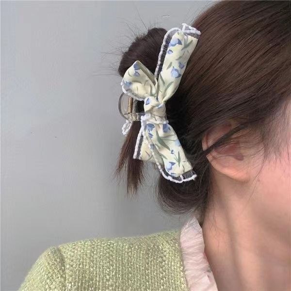 Kẹp Tóc Nơ Bướm Ren Hoa Hàn Quốc Cho Nữ