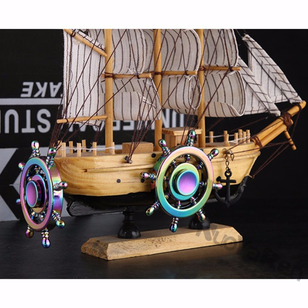 [HCM]Con quay spinner bánh lái Thuyền Cướp biển vùng Caribe Đa Sắc - Bằng thép quay Vô Cực