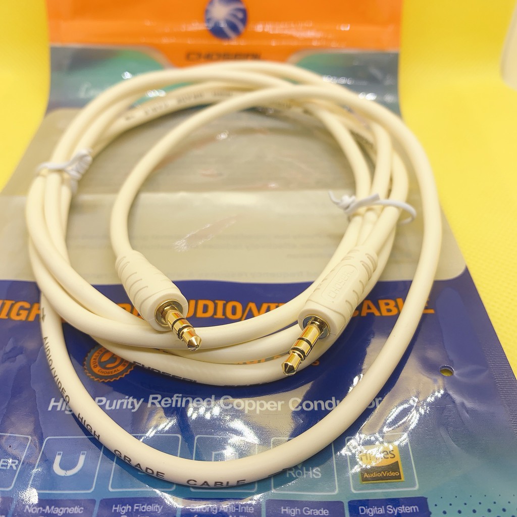 Dây av kết nối loa 2 đầu 3,5 choseal - dây 3.5 ra 3.5 nối dài dây phone loại chính hãng choseal