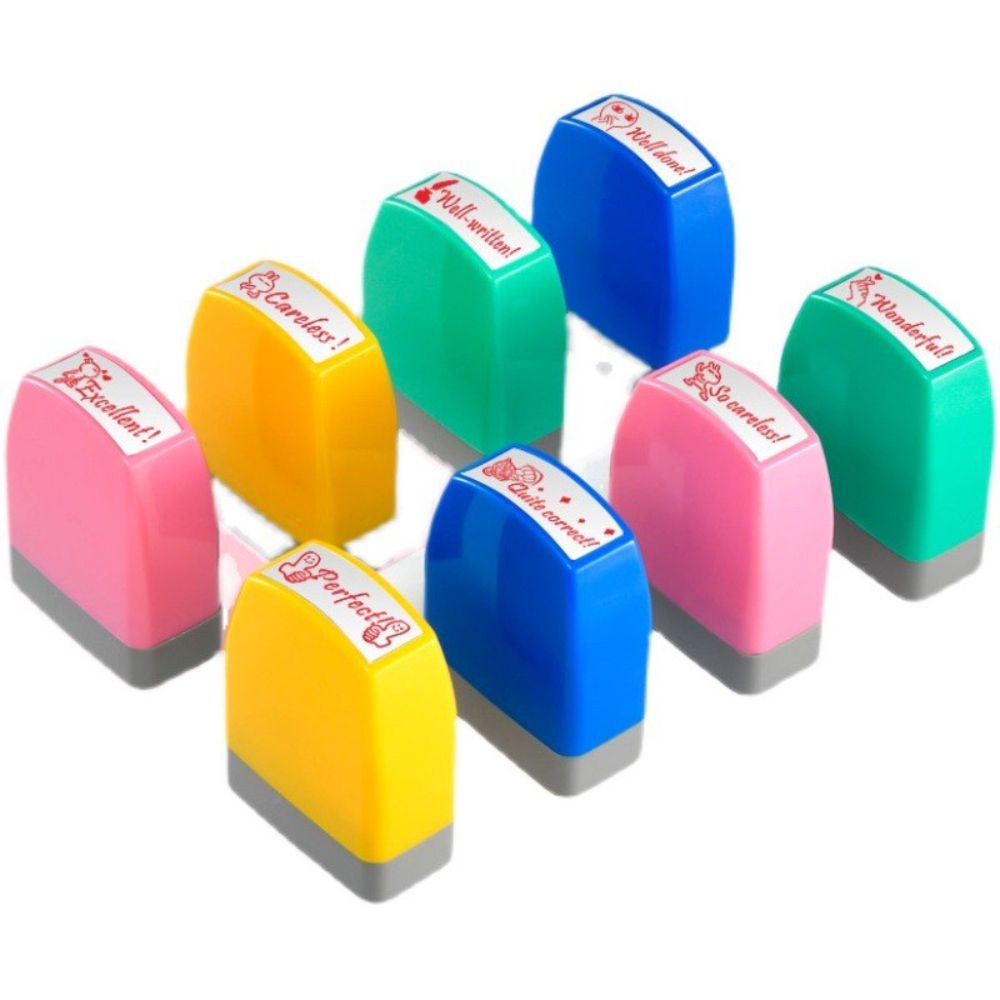 SHUI70300 Student Children Teacher Aids Elementary School Teacher Comment Tool Time Saving Encouragement Stamps Reward Stamps Performance Reviews Stamps Commentary Seals