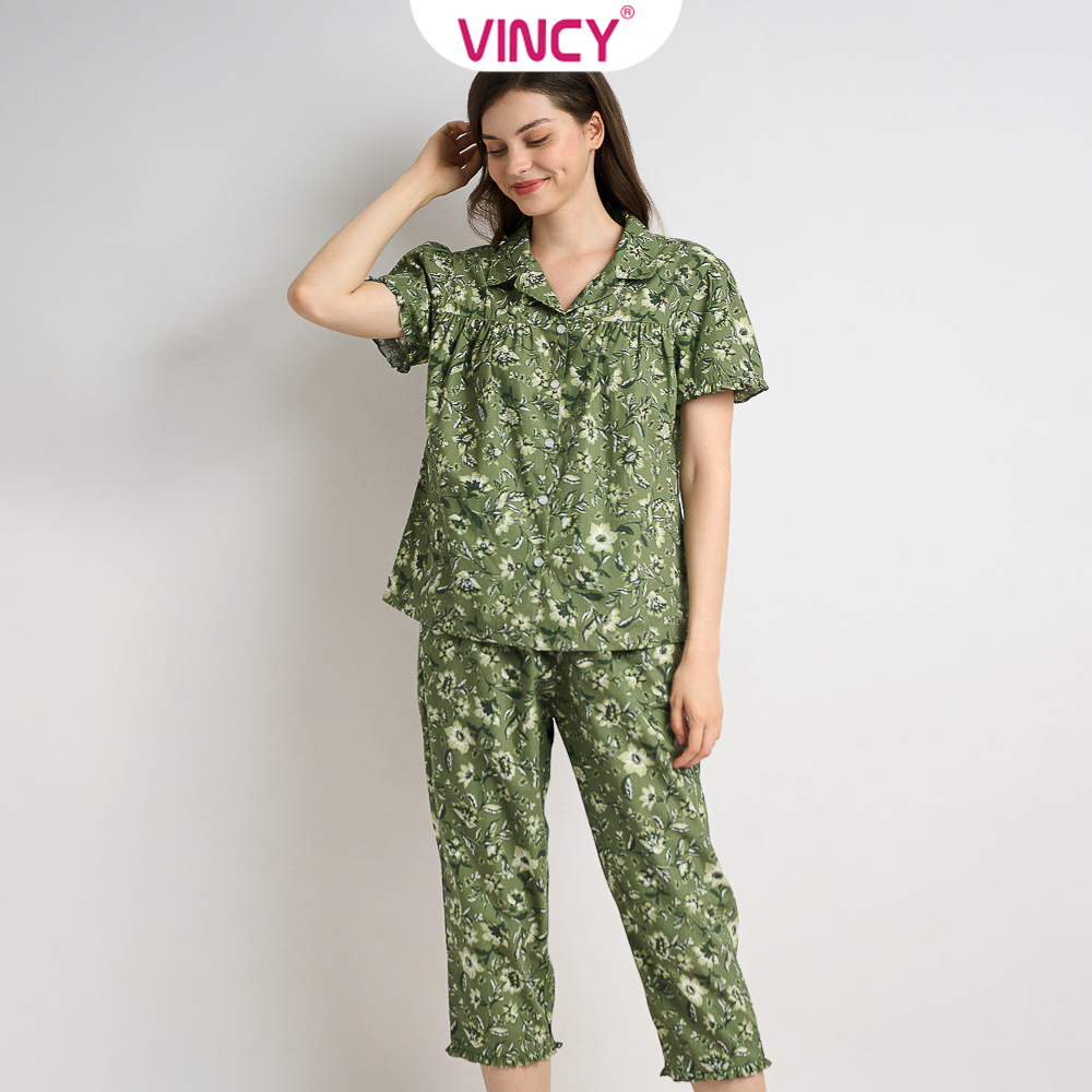 [Mua 3 giảm 20%, mua 2 giảm 15%] Bộ Đồ Satin Lửng Nữ Vincy BLS050W31