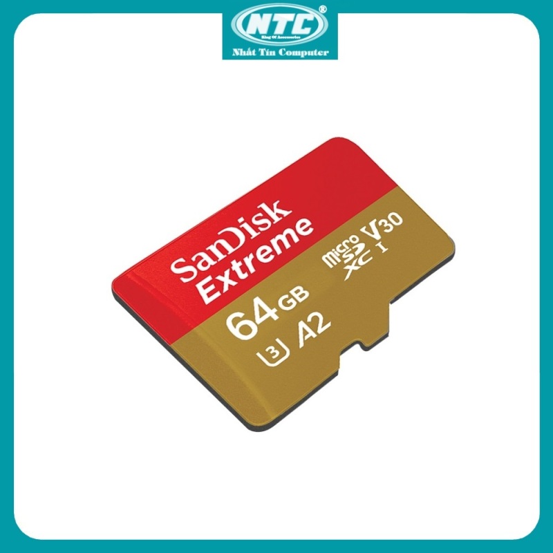 Thẻ nhớ MicroSDXC SanDisk Extreme V30 U3 4K A2 64GB R160MB/s W60MB/s Ko Adapter (Đồng) - Nhất Tín Computer
