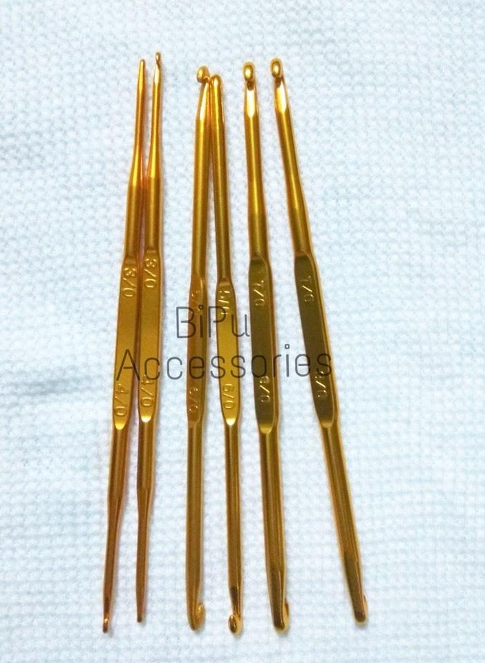 1 Kim móc 2 đầu inox + 1 kim khâu len
