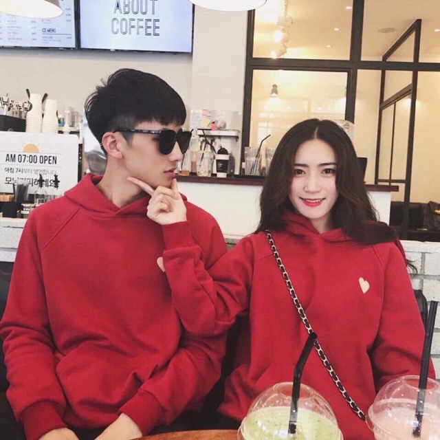 ÁO HOODIE NỮ/ ÁO HOODIE NAM / ÁO KHOÁC ÁO HOODIE CẶP NAM NỮ MẶC THÊU TIM