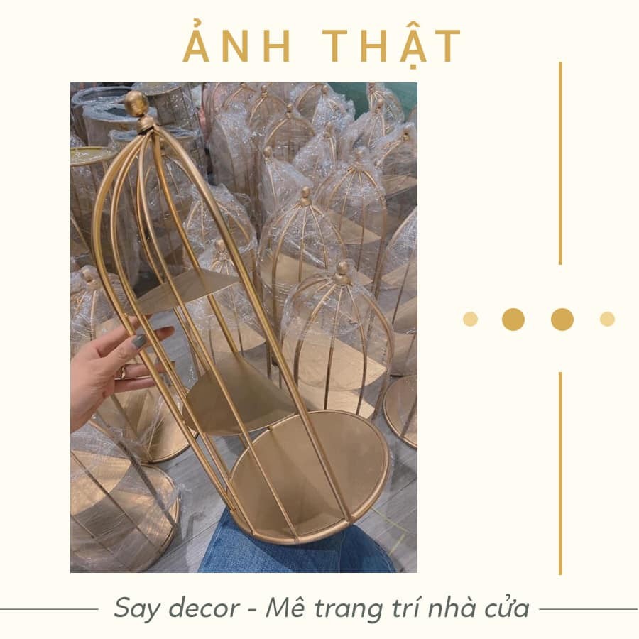 [HCM]Kệ Lồng Chim Đựng Mỹ Phẩm - Nước Hoa