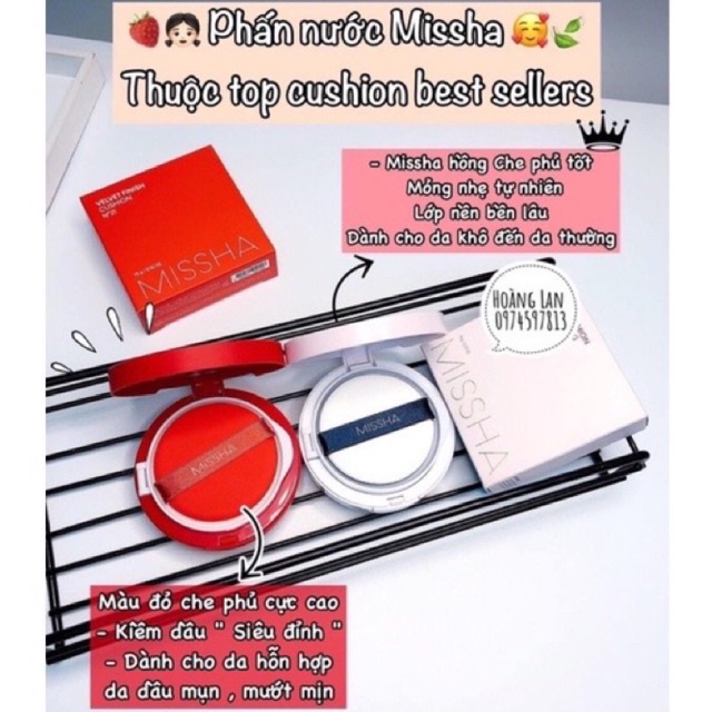 Phấn Nước Misha Bản Đỏ-Hồng