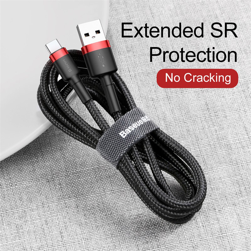 [USB => Type C] - Dây cáp sạc nhanh  Baseus đầu USB => Type C 3A