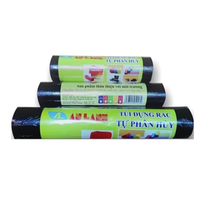 1 CUỘN TÚI BÓNG ĐEN ĐỰNG RÁC TỰ PHÂN HỦY SINH HỌC, DAI KHÔNG LO BI RÁCH