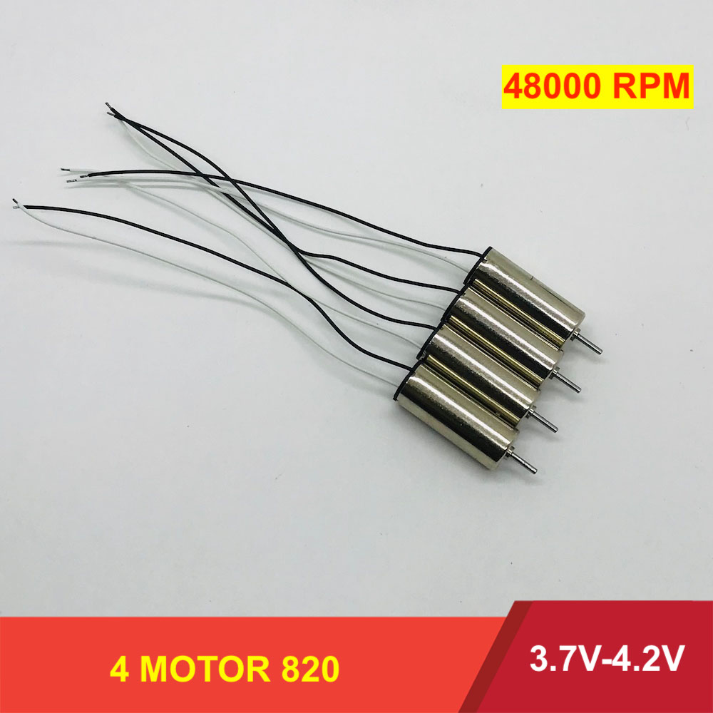 [HCM]4 Motor máy bay mini 820 dây đen trắng 3.7V - 4.2V từ tính mạnh tốc độ 48000 RPM - LK0248