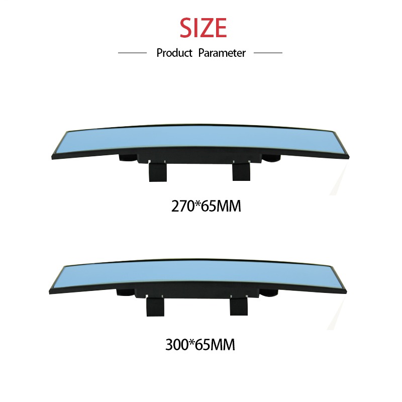 30cm HD Car Rear View Mirror Wide-angle Panoramic Reverse Back Parking Reference