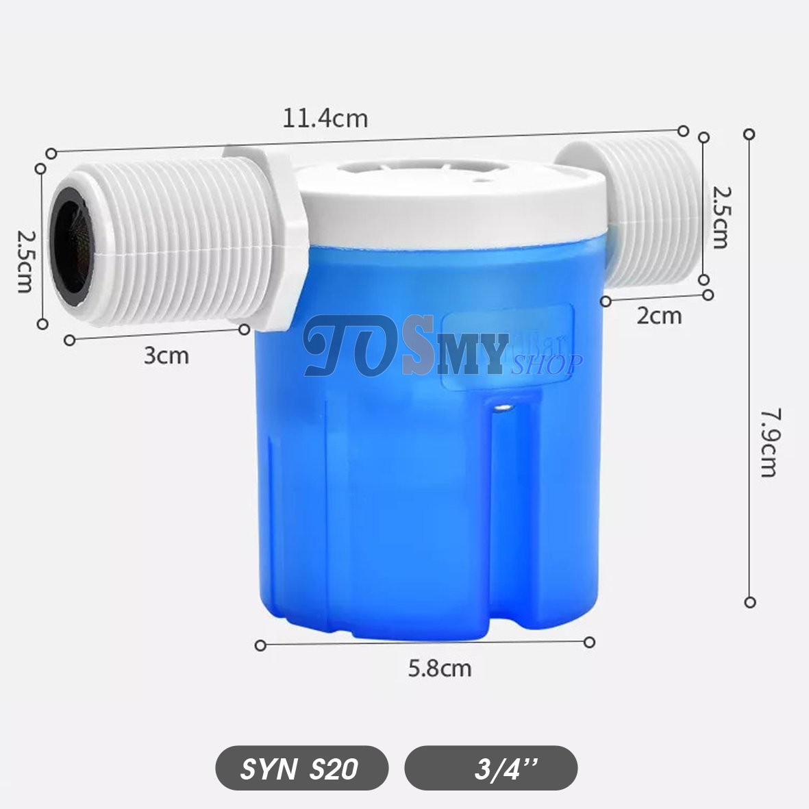 Van phao cơ nhựa thông minh thế hệ mới kèm co và băng tan phi 21mm | 27mm