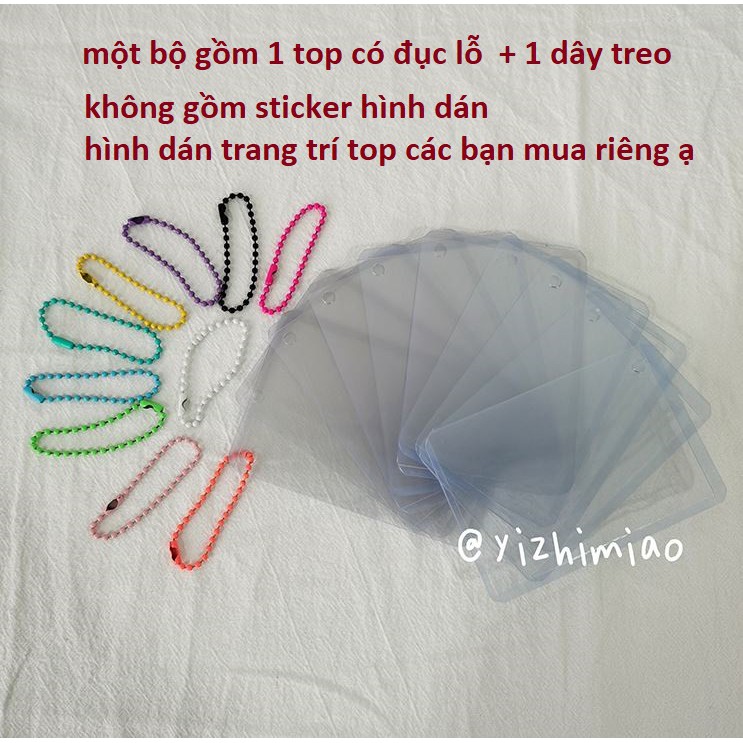 Set 3 cái Top Loader có seal đựng thẻ ảnh ĐỤC LỖ có móc treo (TL05)