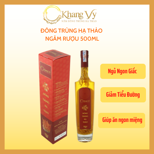 Đông trùng hạ thảo ngâm rượu C-Khang Vy (chai 500ml)