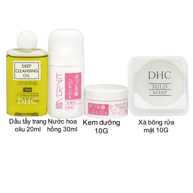 Bộ chăm sóc da mini DHC Double Moisture - Nhật Bản