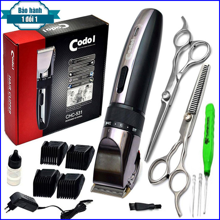 Tông Đơ Cắt Tóc Codol 531 kèm bộ keo lấy dáy tai có đèn