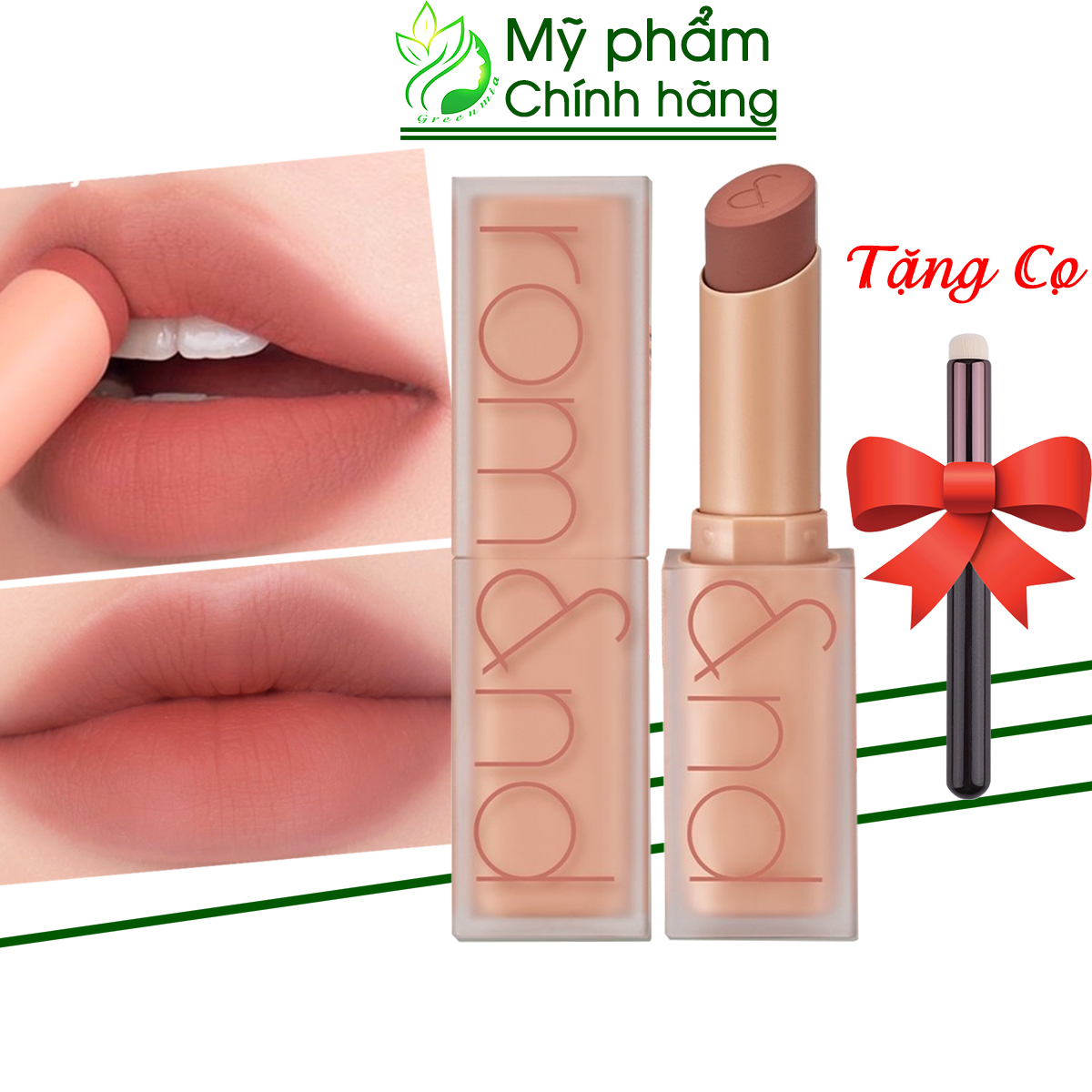 Son Thỏi Romand Zero Matte Lipstick Son Lì Mịn Màu 23 Ruddy Nude Chính Hãng