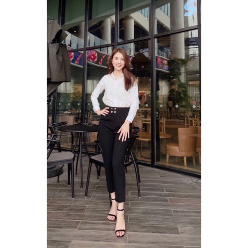 (106)Quần baggy lưng siêu cao 4 cúc cạp 7 phân