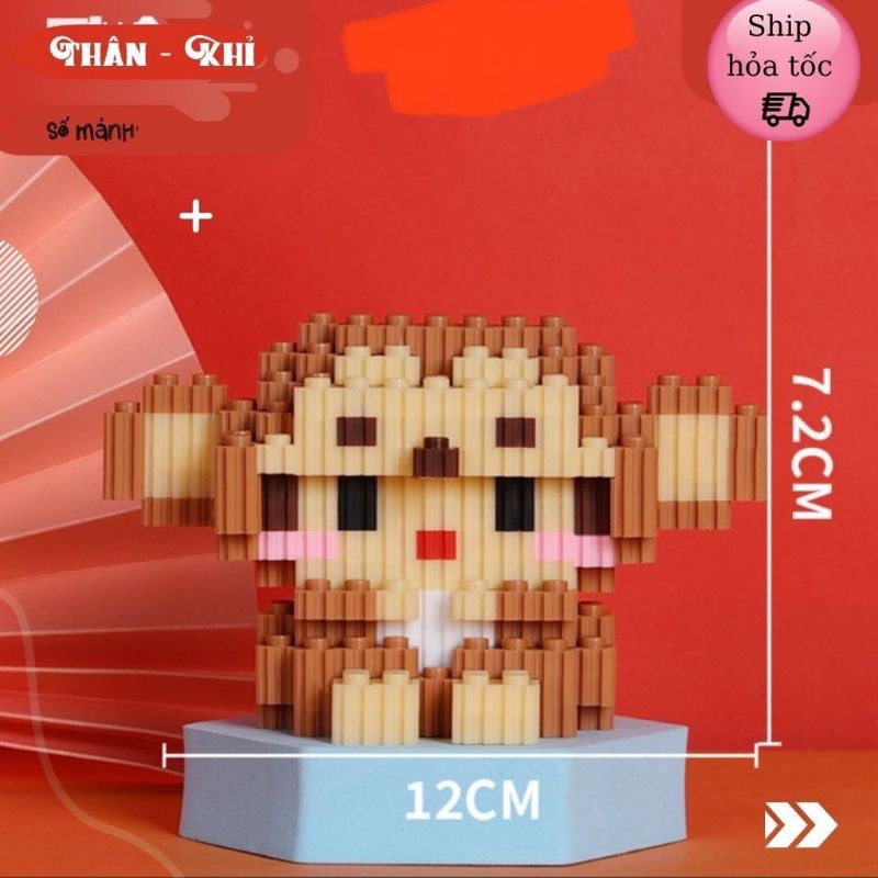 [Hoàn tiền 10%]Đồ chơi Lắp ráp Mô hình lắp ráp 3D mini 12 con giáp