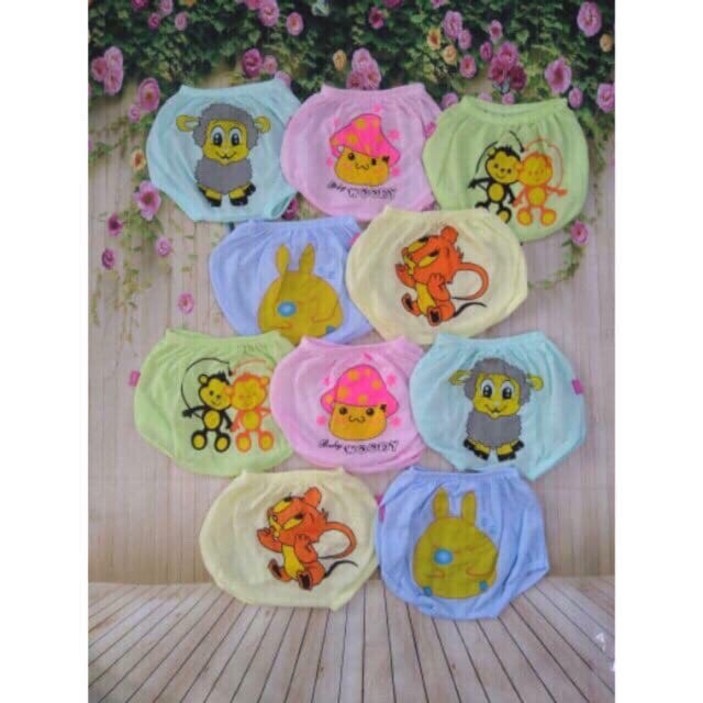 [Hàng loại 1] Combo 10 quần chip mông thú siêu xinh cho bé từ 3-14kg