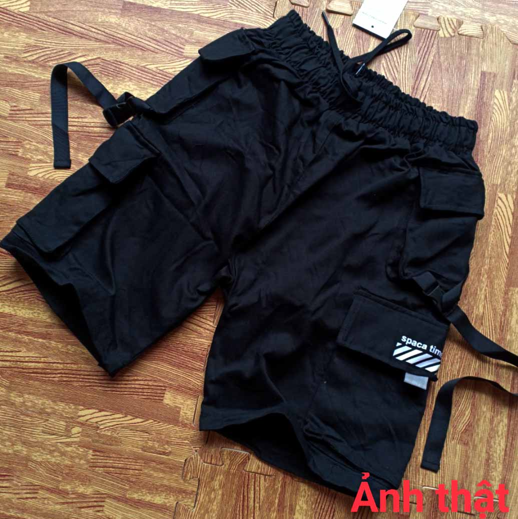 Quần SHORT TÚI HỘP Unisex kèm khuyên phong cách Quần Shortquần short Thể Thao Nam Ba Sọc Y3 quần short namquần đùi nam S0