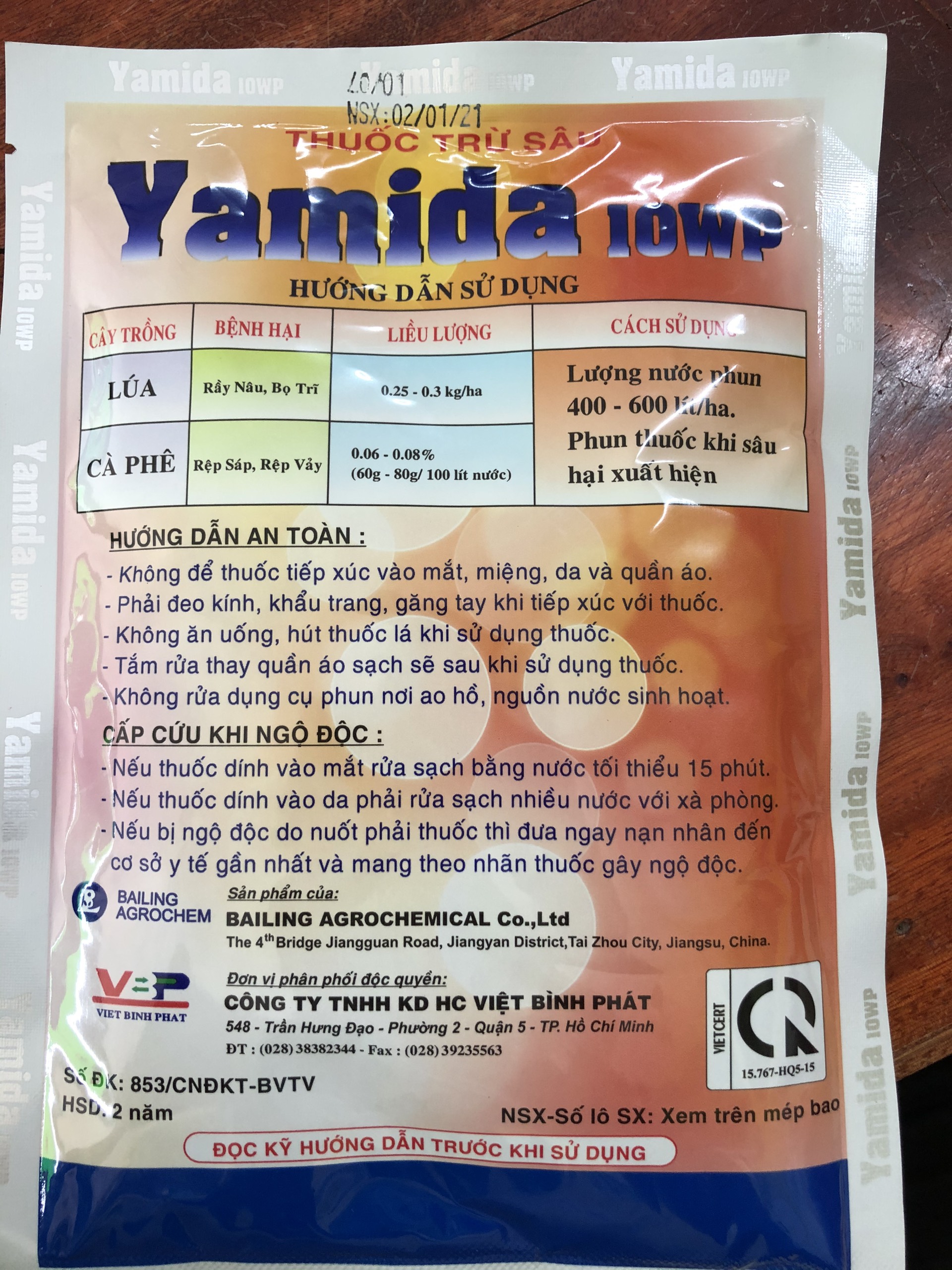 THUỐC TRỪ SÂU RẦY- YAMIDA 10WP