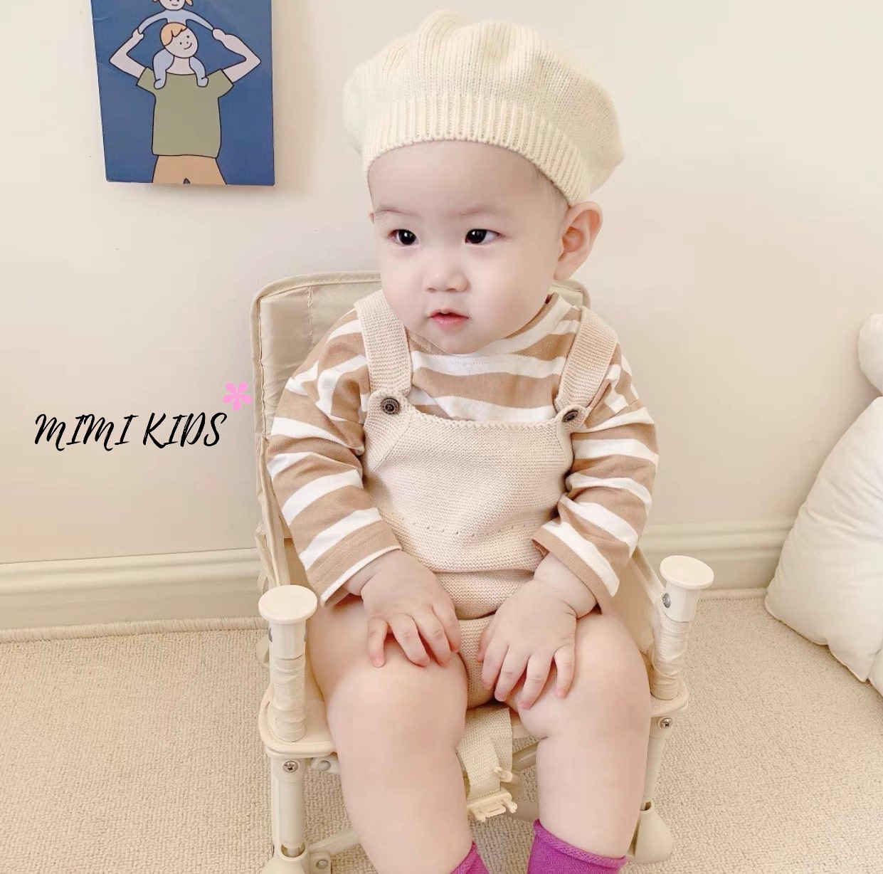 Mũ nồi len trơn cho bé Mimi Kids (6m-4y) mn78