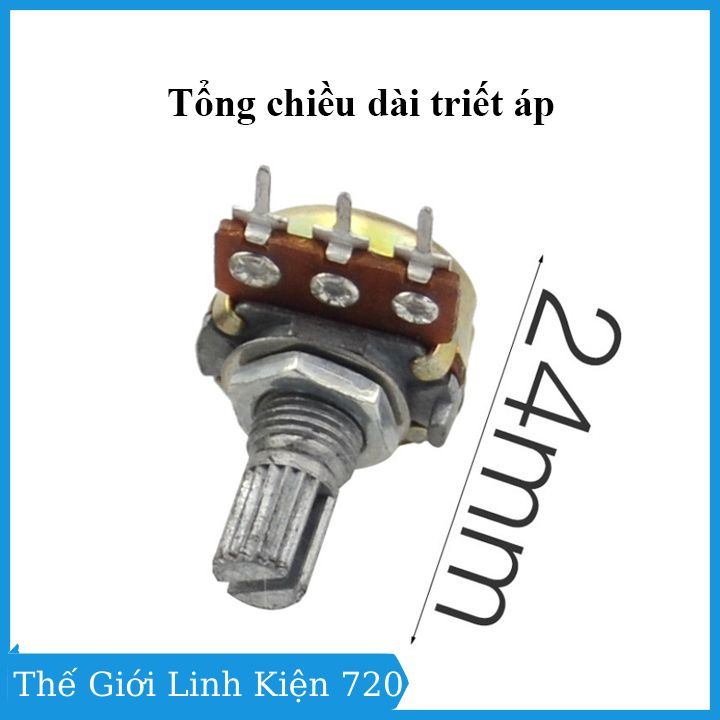 Biến trở volume 1M, chiết áp đơn 3 chân WH148