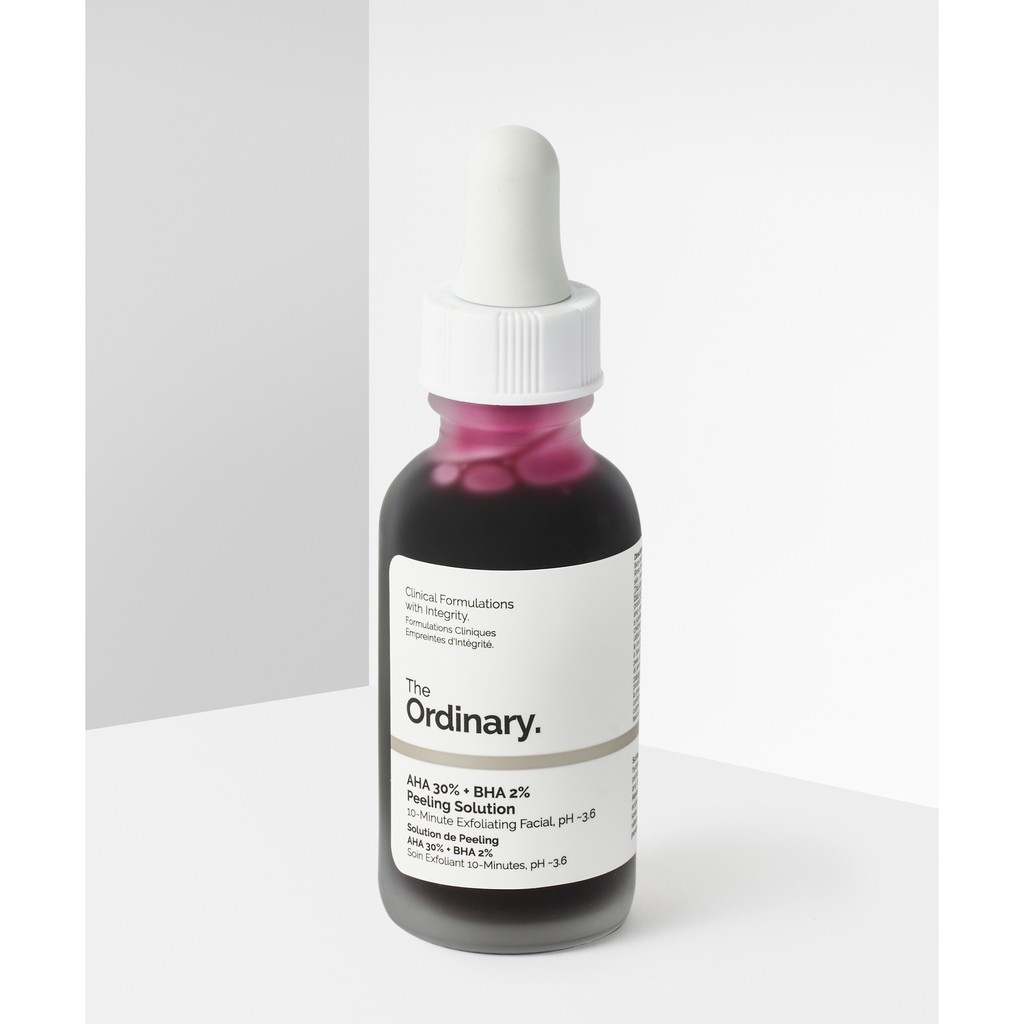 Tẩy da chết hoá học the ordinary aha 30% + bha 2% peeling solution