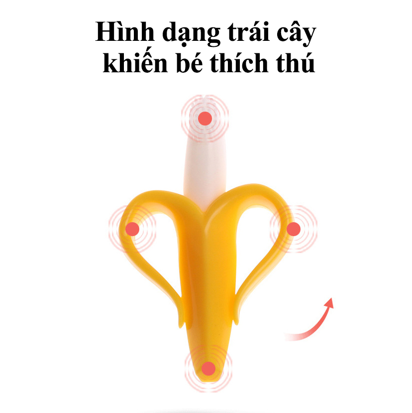 Cắn răng gặm nướu silicon mềm hình quả chuối