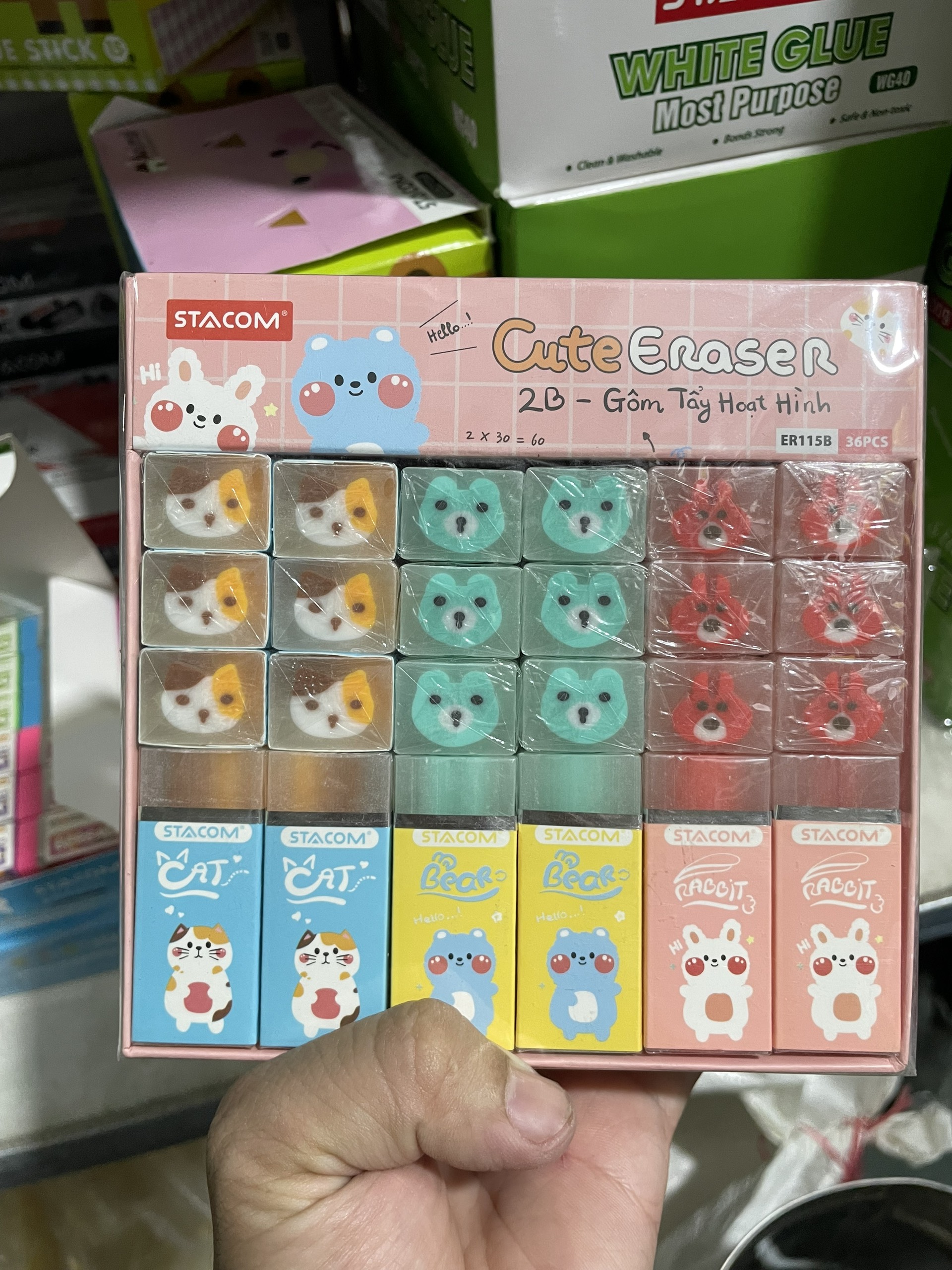Gôm thạch hoạt hình cute pet stacom - er115b