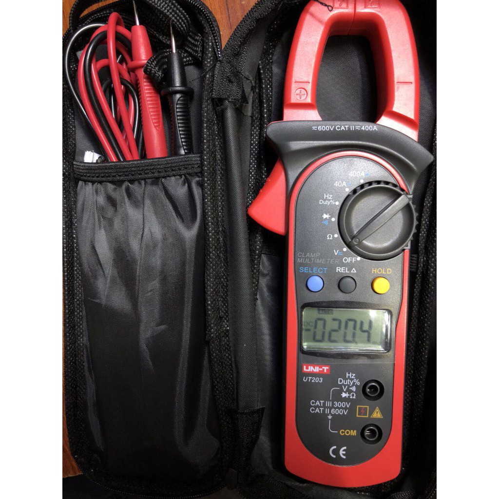 Đồng hồ ampe kìm đo dòng uni-t ut203 ac,dc, tần số.