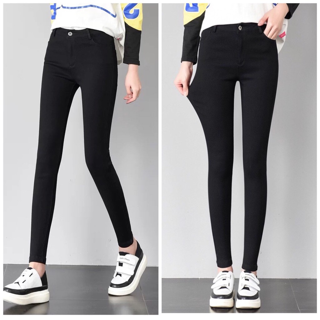 Quần legging kaki thun nữ dài co giãn loại xịn