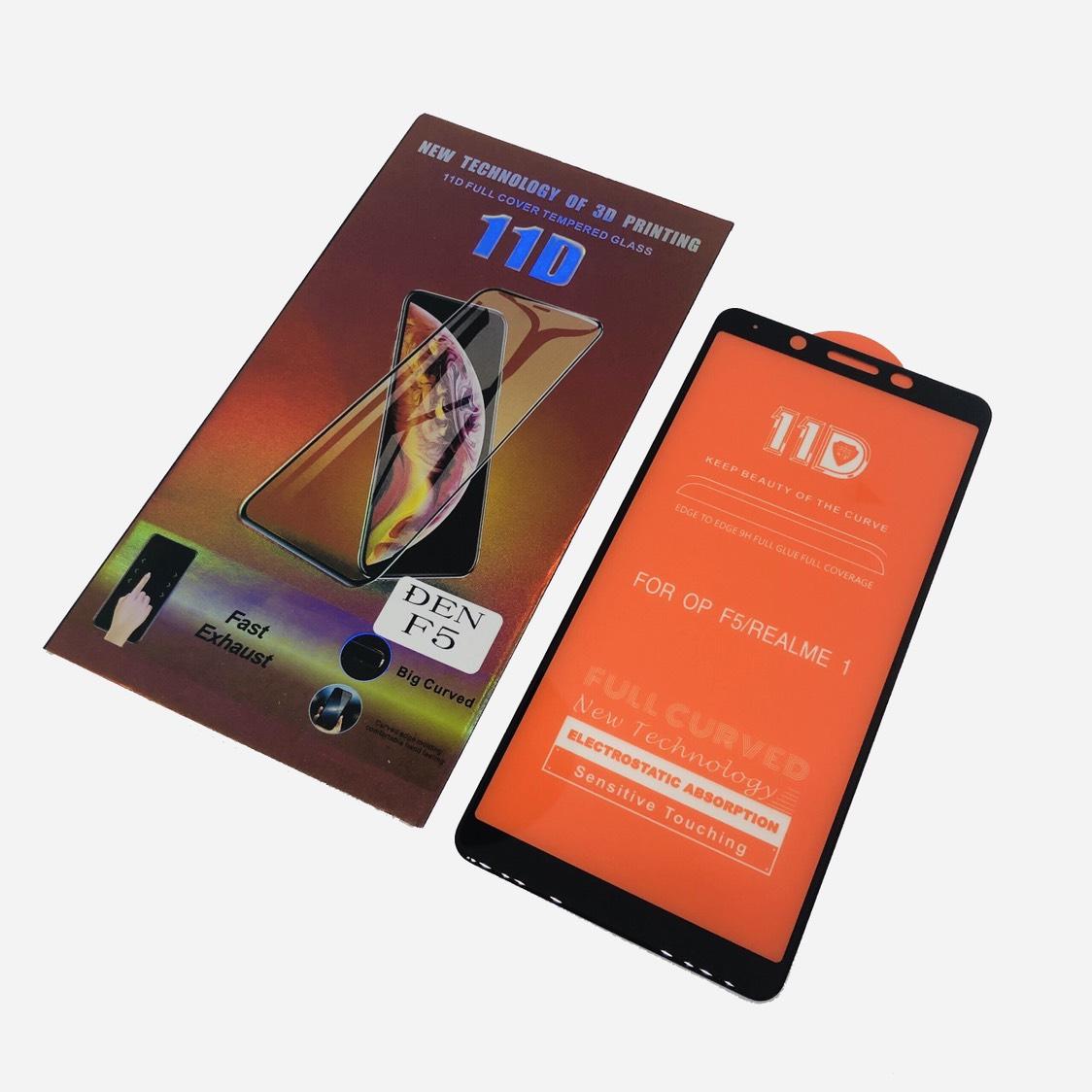 Kính cường lực Full màn hình 11D Oppo F5 cong tuyệt đối