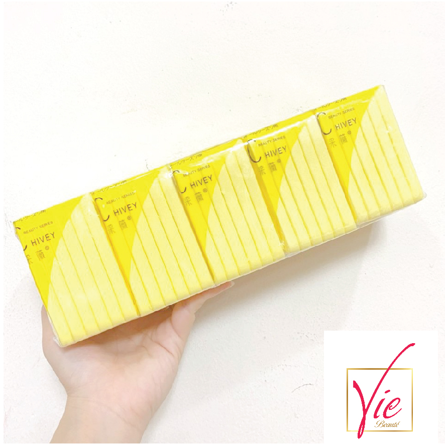 Bông Nở Rửa Mặt Chivey - Bọt Biển Rửa Mặt Chivey - Bịch 12 miếng