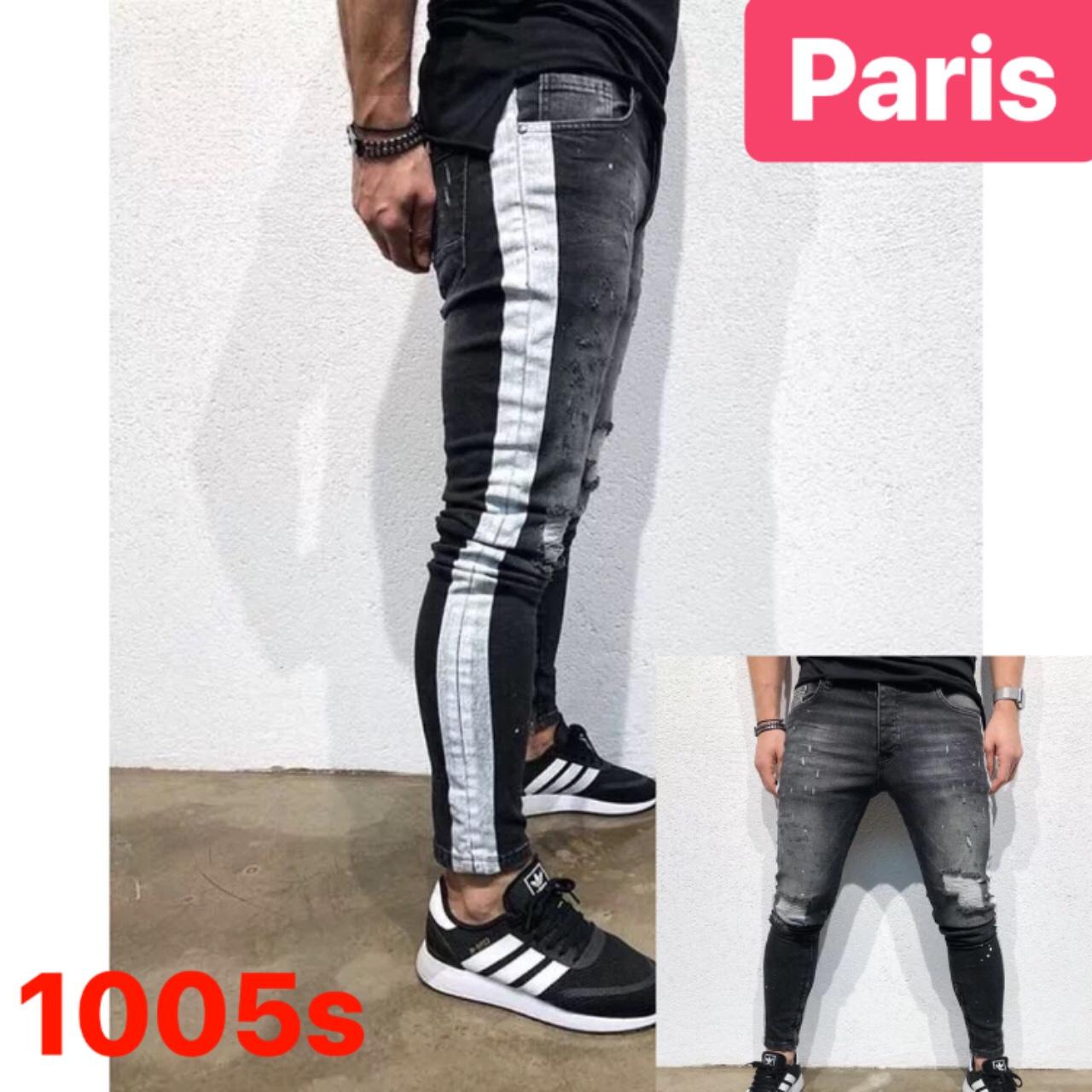QUẦN JEAN NAM CHẤT BÒ XÁM ĐẬM WASH SỌC SOÁI KA HOT NHẤT PR-1005 CAO CẤP - PARIS FASHION