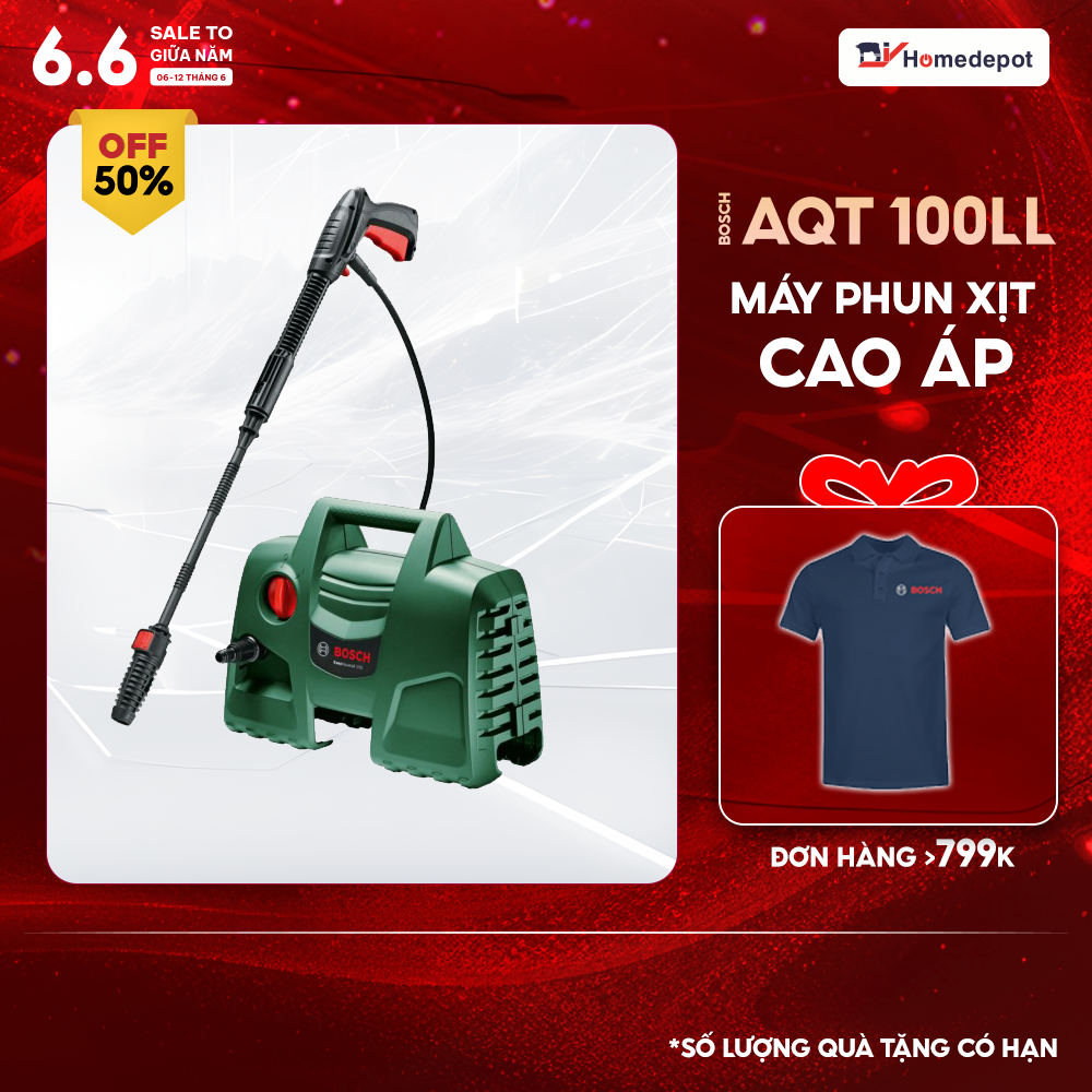 Máy xịt rửa cao áp bosch aqt 100ll