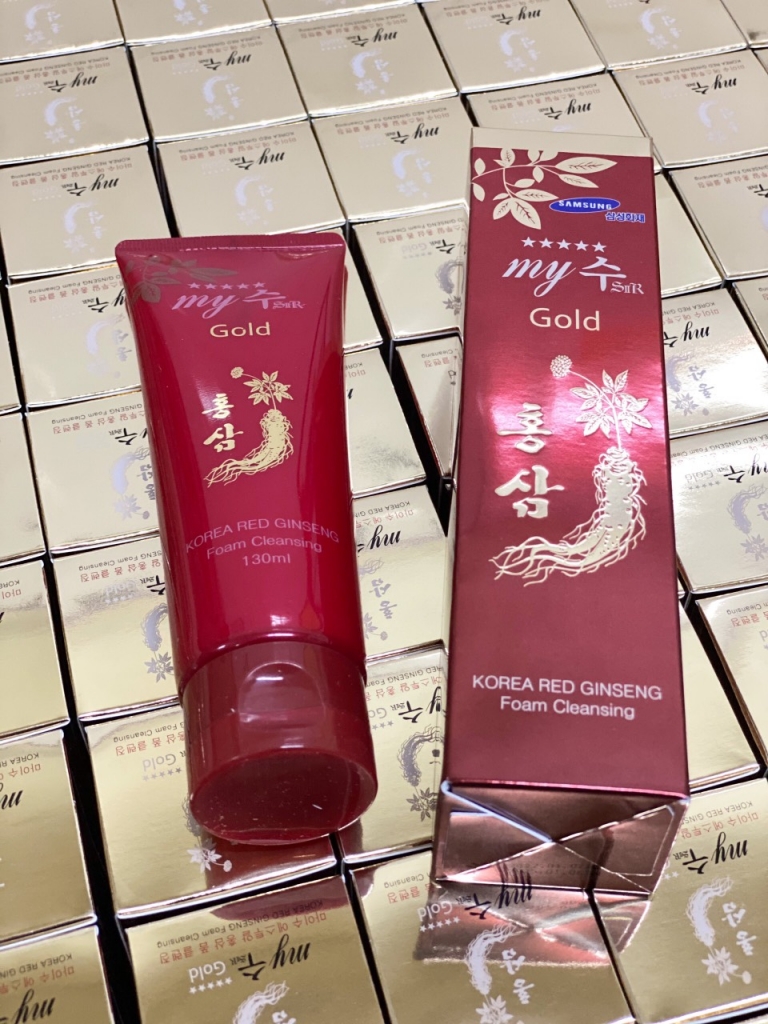 Sữa rửa mặt hồng sâm my gold Hàn Quốc nắp đỏ 130ml